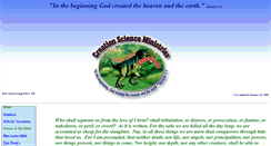 Desktop Screenshot of creationscienceministries.org